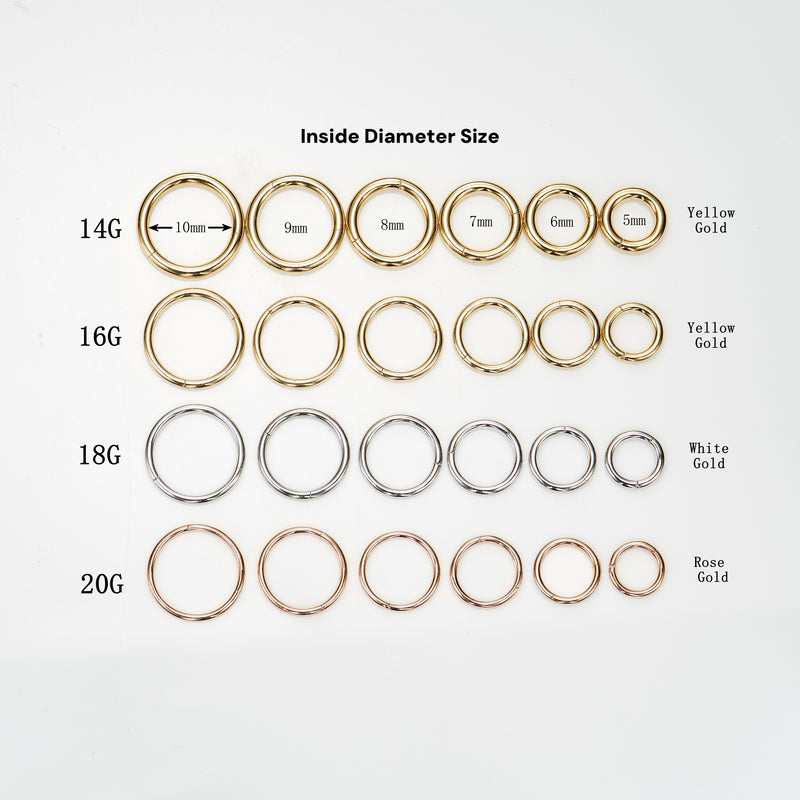 14K Solid Gold Clicker Earrings
