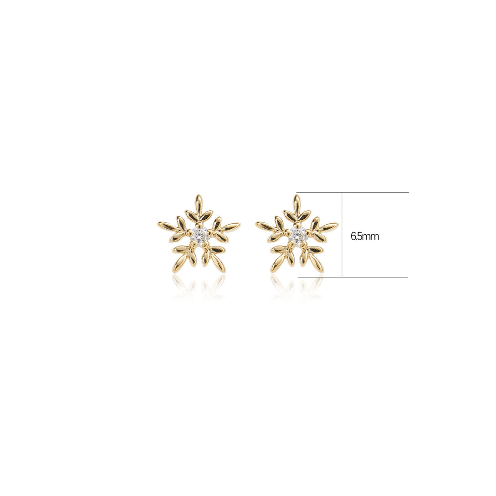 worn on model - 14K solid gold lab diamond for helix piercing flat back stud earring 20g nickel-free