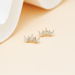 14K Solid Gold Marquise Lab Diamond Cartilage Flat Back Stud Earring 20G 18G 16G