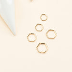 14K Solid Gold Bubble Daith Clicker Hoop Earring Cartilage  Conch Tragus Septum Ring
