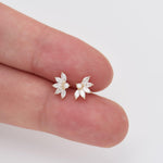 14K Solid Gold Lab Diamond Threadless Flat Back Earring 20G 18G 16G