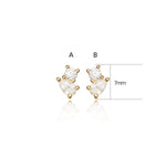 14K Solid Gold Lab Diamond Cartilage Flat Back Stud Earring