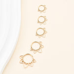 14K Solid Gold Hinge Seamless Clicker Hoop Earring Septum Daith Ring