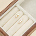 14K Solid Gold Lab Diamond Threadless Conch Flat Back Stud Earring