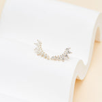 14K Solid Gold Marquise Lab Diamond Cartilage Flat Back Stud Earring