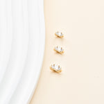 14K Solid Gold Princess Lab Diamond Clicker Hoops Helix Rook Helix Tragus Ring
