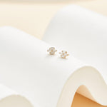 14K Solid Gold Baguette Lab Diamond Small Tragus Flat Back Stud