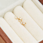 14K Solid Gold Lab Diamond Flat Back Earring 20G 18G 16G