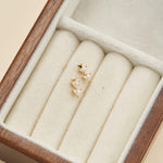 14K Solid Gold Triangle Moissanite Threadless Cartilage Flat Back Earring