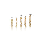 14K Solid Gold Lab Diamond Conch Hoop Earrings Hinged Seamless Clicker