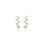 14K Solid Gold Lab Diamond Threadless Cartilage Flat Back Stud