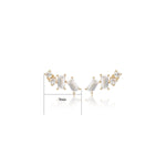 14K Solid Gold Baguette Lab Diamond Cartilage Stud Earring