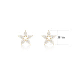 14K Solid Gold Pear Cut Lab Diamond Threadless Cartilage Flat Back Earring