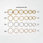 14K Solid Gold Clicker Earrings