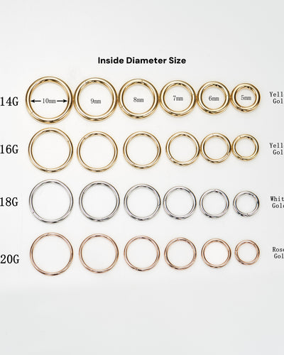 14K Solid Gold Clicker Earrings