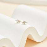14K Solid Gold Lab Diamond Threadless Flat Back Stud Earring: cartilage, Conch, Helix, Tragus