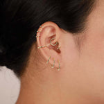 14K Solid Gold Clicker Earrings