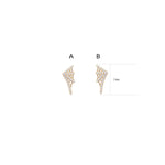 14K Solid Gold Lab Diamond Spider Web Flat Back Stud Earring