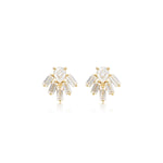 Lab-Grown Diamond Threadless Cartilage Earring 14K Solid Gold Flat Back