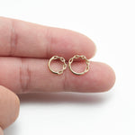 14K Solid Gold Chain Conch Clicker Hoop Earring Cartilage Daith Septum Ring