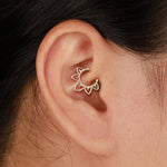 14K Solid Gold Hinge Seamless Clicker Hoop Earring Septum Daith Ring