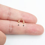 14K Solid Gold Dolphin Threadless Push Pin Labret Stud