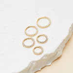 14K Solid Gold Lab Diamond Septum / Daith Clicker Hoop • 16G Nose Piercing Jewelry