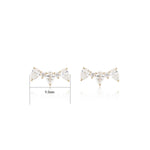 14K Solid Gold Pear Cut Lab Diamond Cartilage Flat Back Stud Earring