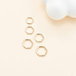 14K Solid Gold Bubble Daith Clicker Hoop Earring Cartilage  Conch Tragus Septum Ring