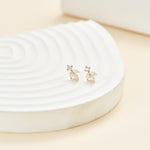 14K Solid Gold Lab Diamond Threadless Flat Back Stud Earring: Cartilage, Helix Piercing Jewelry
