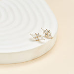 14K Solid Gold Kite Cut Moissanite Flat Back Earring