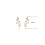 14K Solid Gold Lab Diamond Stud Threadless HelixFlat Back Earring