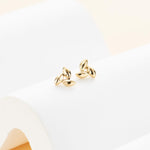 14K Solid Gold Windmill-shaped Threadless Cartilage Flat Back Stud Earring