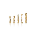 14K Solid Gold Lab Diamond Conch Hoop Earrings Hinged Seamless Clicker
