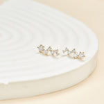 14K Solid Gold Lab Diamond Threadless Cartilage Flat Back Stud
