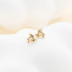 14K Solid Gold Windmill-shaped Threadless Cartilage Flat Back Stud Earring
