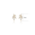 14K Solid Gold Lab Diamond Threadless Flat Back Stud Earring: cartilage, Conch, Helix, Tragus