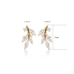 14K Solid Gold Lab Diamond Dendrite Cartilage Stud Earring