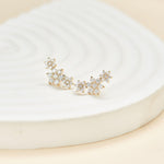 20G 18G 16G Lab-Grown Diamond Threadless Flat Back Helix Studs In 14K Solid Gold