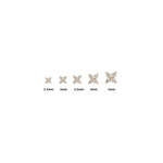 14K Solid Gold Lab Diamond Flower Cartilage Flat Back Stud Earring