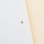 14K Solid Gold Pear Moss Agate  Threadless Cartilage Flat Back Stud