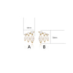 14K Solid Gold Marquise Lab Diamond Cartilage Flat Back Stud Earring