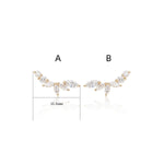 14K Solid Gold Lab Diamond Cartilage Stud, Threadless Push Pin Labret Stud