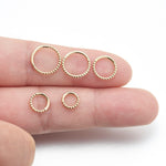 5-10mm 14K Solid Gold Bubble Clicker Hoop Earring Conch Daith Tragus Helix Ring 16G