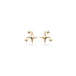 14K Solid Gold Star Cartilage Push Pin Flat Back Stud Earring