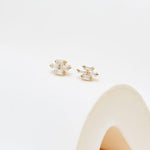 20G 18G 16G Baguette Lab Diamond Push Pin Labret Studs 14K Solid Gold