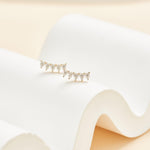 14K Solid Gold Pear Lab Diamond Threadless Helix Flat Back Stud Earring