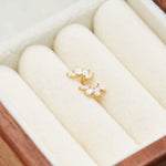 14K Solid Gold Lab Diamond Threadless Stud Earring