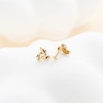 14K Solid Gold Windmill-shaped Threadless Cartilage Flat Back Stud Earring