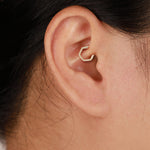 14K Solid Gold Bubble Daith Clicker Hoop Earring Cartilage  Conch Tragus Septum Ring